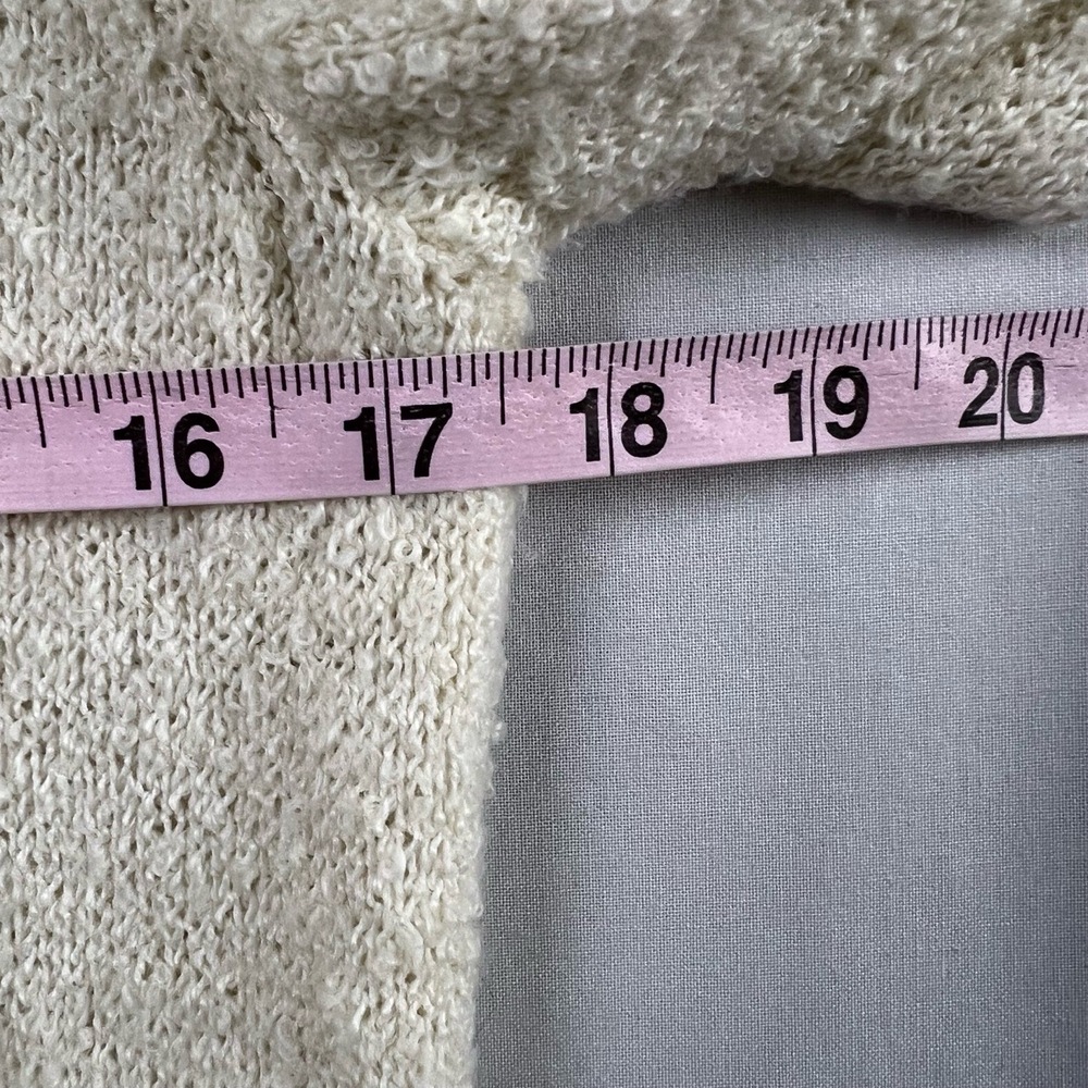 Kensie Sweater Womens Medium Pullover Textured Fringed Trim Long Sleeve - Picture 10 of 14